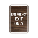 Portrait Round Emergency Exit Only Sign