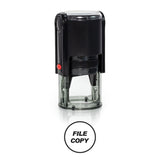 Round File Copy Self Inking Rubber Stamp Size 1-1/4"