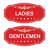 Victorian Ladies And Gents Sign Set