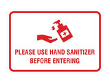 Classic Frame Please Use Hand Sanitizer Before Entering Sign