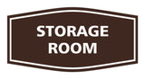 Walnut / White Signs ByLITA Fancy Storage Room Sign