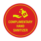 Circle Complimentary Hand Sanitizer Sign