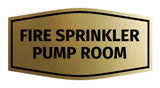 Signs ByLITA Fancy Fire Sprinkler Pump Room Sign with Adhesive Tape, Mounts On Any Surface, Weather Resistant, Indoor/Outdoor Use
