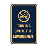 Portrait Round This Is A Smoke Free Environment Sign