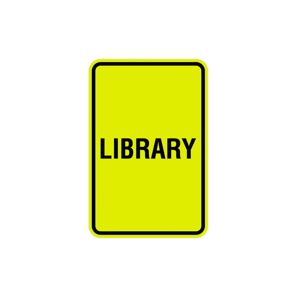 Library Sign Simple Portrait Round Library Sign – Pacific Sign and Stamp
