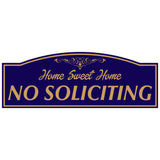 All Quality "HOME SWEET HOME NO SOLICITING" Engraved Sign, 3" x 8"
