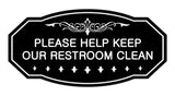 Victorian Please Help Keep Our Restroom Clean Sign