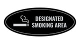 Signs ByLITA Oval Designated Smoking Area Sign