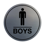 Signs ByLITA Circle Boys (male bathroom icon) Sign