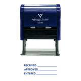 Received Approved Entered Self Inking Rubber Stamp