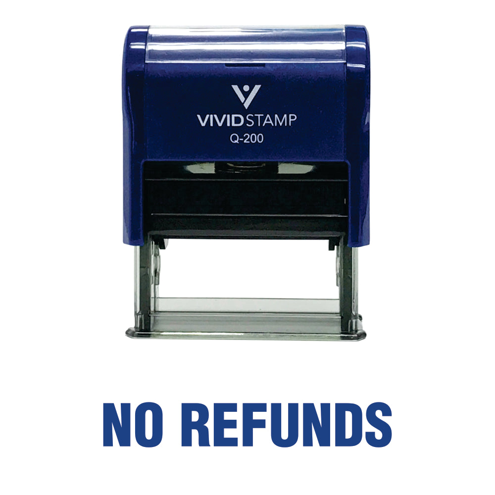 No Refunds Self Inking Rubber Stamp