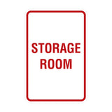 Portrait Round Storage Room Sign