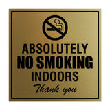 Signs ByLITA Square Absolutely No Indoor Smoking Thank You Sign