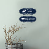 Designer Tigers and Tigresses, Novelty Restroom Signs, Set of 2 (Black) - Small