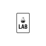 Portrait Round Lab Sign With Adhesive Tape, Mounts On Any Surface