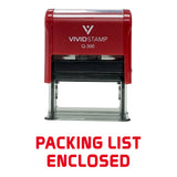 Packing List Enclosed Self Inking Rubber Stamp