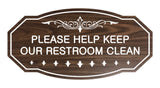 Victorian Please Help Keep Our Restroom Clean Sign