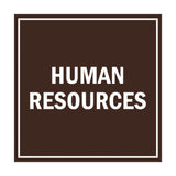 Signs ByLITA Square Human Resources Sign with Adhesive Tape, Mounts On Any Surface, Weather Resistant, Indoor/Outdoor Use