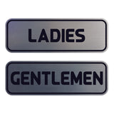 Standard Ladies Gentlemen Restroom Sign Set