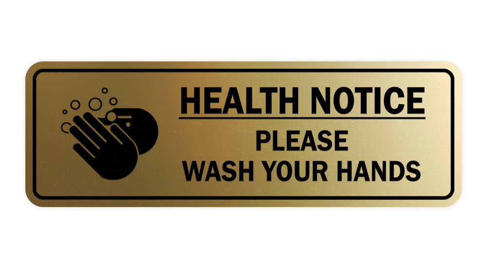Standard Health Notice Please Wash Your Hands Sign