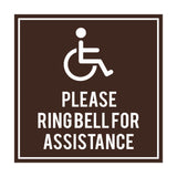Signs ByLITA Square please ring bell for assistance Sign