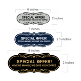 Designer Give us money, we give you coffee Wall or Door Sign