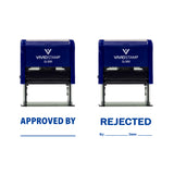 Approved / Rejected By Date Self Inking Rubber Stamp - 2 Pack