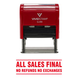 All Sales Final No Refunds No Exchanges Self Inking Rubber Stamp