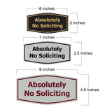 Fancy Absolutely No Soliciting Wall or Door Sign
