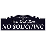 All Quality "HOME SWEET HOME NO SOLICITING" Engraved Sign, 3" x 8"