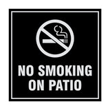 Signs ByLITA Square No Smoking on Patio Sign with Adhesive Tape