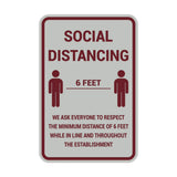 Portrait Round Social Distancing Sign