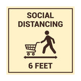Signs ByLITA Square Social Distancing 6 Feet Sign