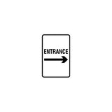 Portrait Round Entrance Right Arrow Sign