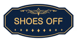 Victorian Shoes Off Sign