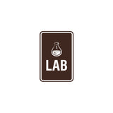 Portrait Round Lab Sign With Adhesive Tape, Mounts On Any Surface