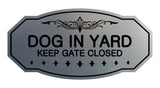 Victorian Dog In Yard Keep Gate Closed Sign