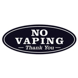 Oval NO VAPING Thank You Sign