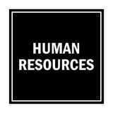 Signs ByLITA Square Human Resources Sign with Adhesive Tape, Mounts On Any Surface, Weather Resistant, Indoor/Outdoor Use