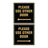 Signs ByLITA Square please use other door sign set with Adhesive Tape, Mounts On Any Surface, Weather Resistant, Indoor/Outdoor Use