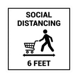 Signs ByLITA Square Social Distancing 6 Feet Sign