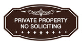 Victorian Private Property No Soliciting Sign