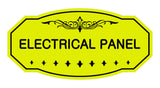 Yellow / Black Victorian Electrical Panel Sign