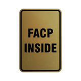 Portrait Round Facp Inside Sign