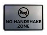 Classic Framed No Handshake Zone Sign
