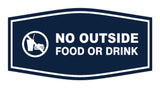 Fancy No Outside Food or Drink Sign