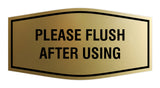 Fancy Please Flush After Using Wall or Door Sign