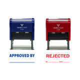 Approved / Rejected By Date Self Inking Rubber Stamp - 2 Pack