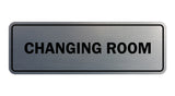 Brushed Silver Signs ByLITA Standard Changing Room Sign