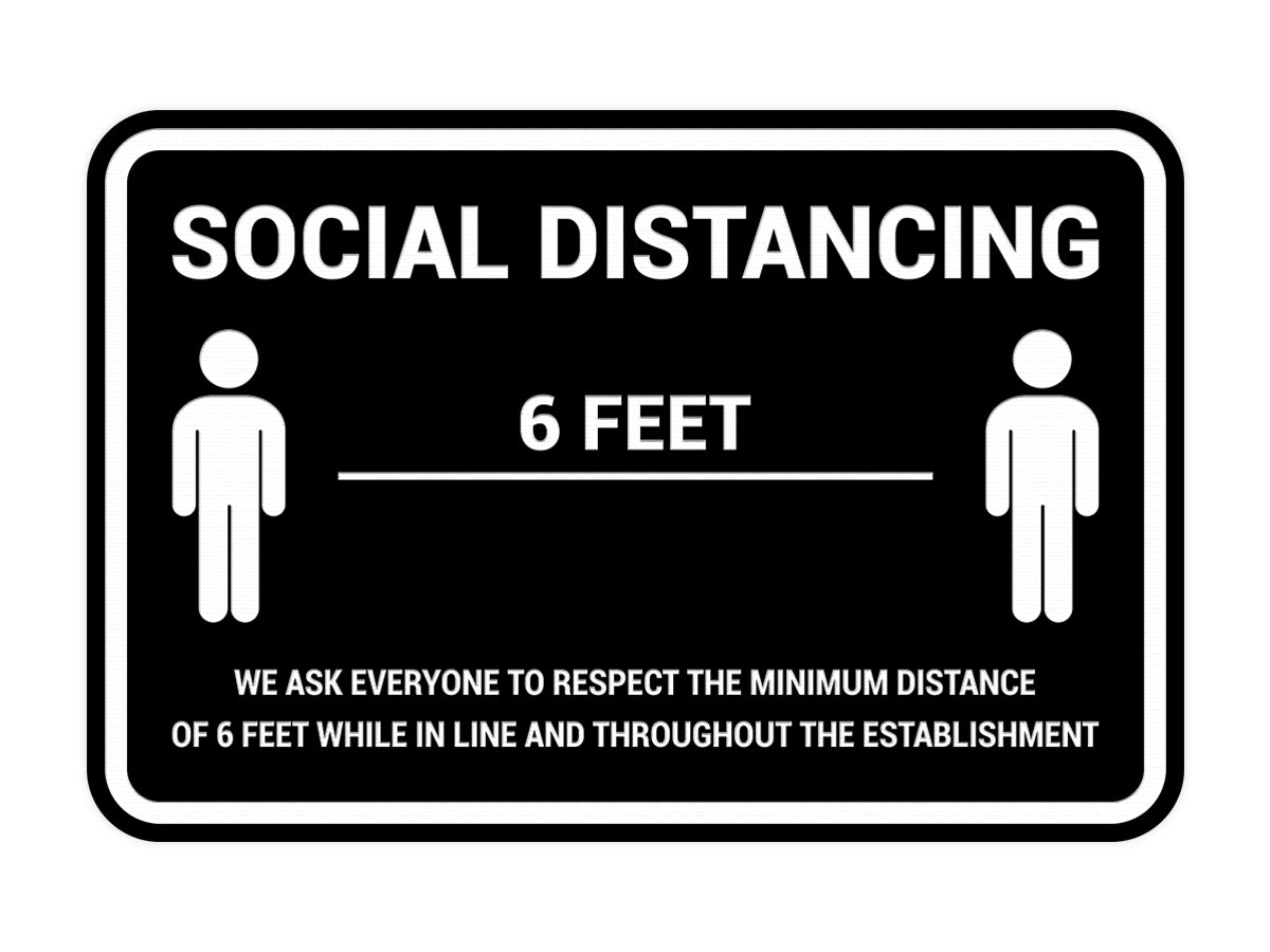 Classic Framed Social Distancing Sign